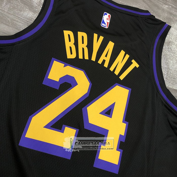 Camiseta Los Angeles Lakers Kobe Bryant NO 24 Ciudad 2019-20 Negro